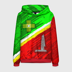Толстовка-худи мужская Флаг Зеленограадского АО, цвет: 3D-красный