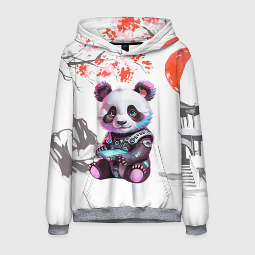 Мужская толстовка Funny panda - China / 3D-Меланж – фото 1
