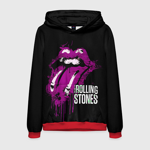 Мужская толстовка The Rolling Stones - lips / 3D-Красный – фото 1