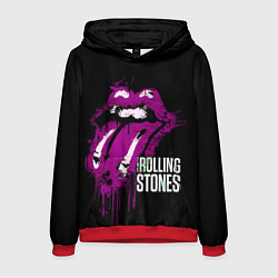 Толстовка-худи мужская The Rolling Stones - lips, цвет: 3D-красный