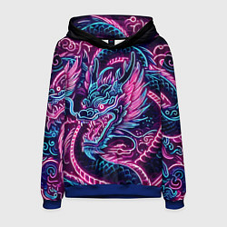 Мужская толстовка Neon Japanese dragon - irezumi