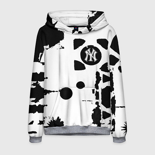 Мужская толстовка New York yankees - baseball team pattern / 3D-Меланж – фото 1