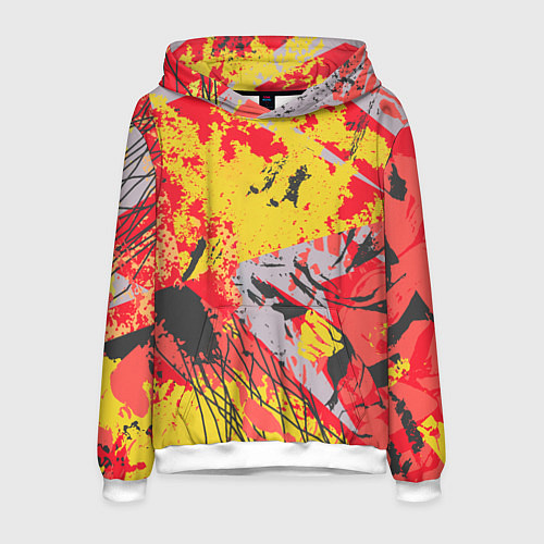 Мужская толстовка Abstractionism pattern / 3D-Белый – фото 1