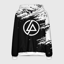 Толстовка-худи мужская Linkin Park - black and white, цвет: 3D-белый