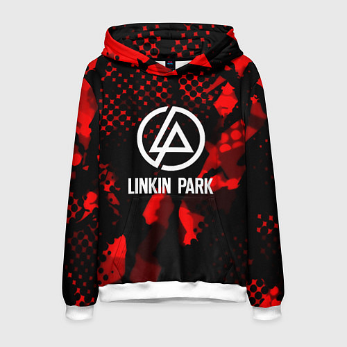 Мужская толстовка Linkin park краски текстуры / 3D-Белый – фото 1