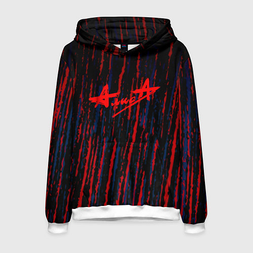 Мужская толстовка Алиса краски рок текстура / 3D-Белый – фото 1