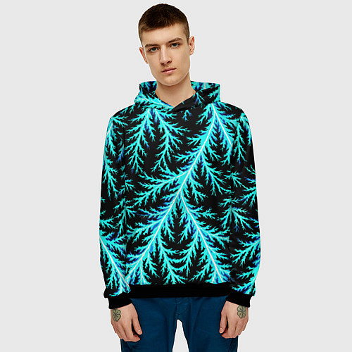 Мужская толстовка Разряды электричества Tie Dye / 3D-Черный – фото 3