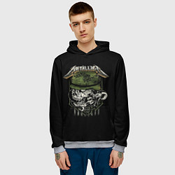 Толстовка-худи мужская Metallica - skull, цвет: 3D-меланж — фото 2