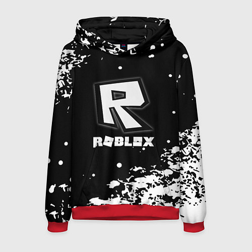 Мужская толстовка Roblox белая краска / 3D-Красный – фото 1