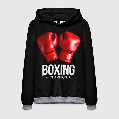 Мужская толстовка Boxing Champion / 3D-Меланж – фото 1