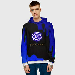 Толстовка-худи мужская Black desert game rpg, цвет: 3D-белый — фото 2