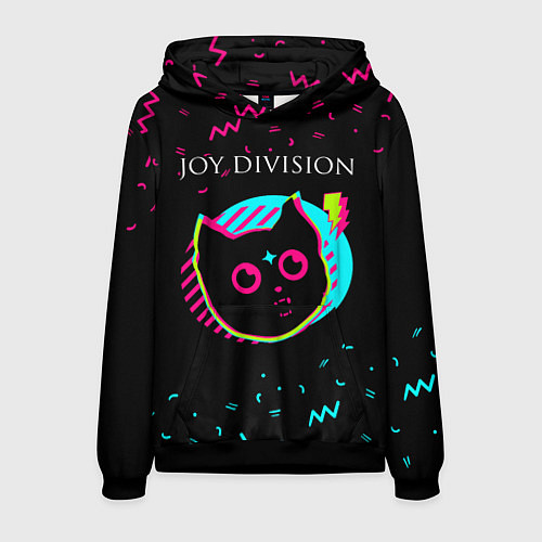 Мужская толстовка Joy Division - rock star cat / 3D-Черный – фото 1