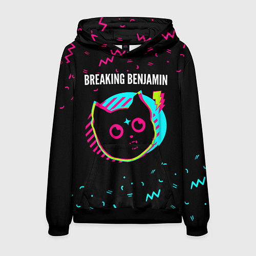 Мужская толстовка Breaking Benjamin - rock star cat / 3D-Черный – фото 1