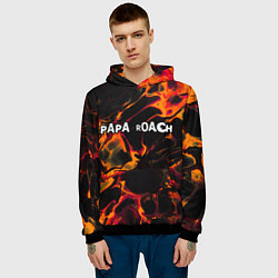 Толстовка-худи мужская Papa Roach red lava, цвет: 3D-черный — фото 2