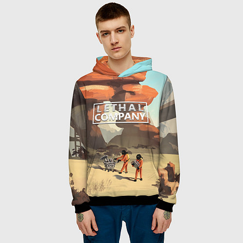 Мужская толстовка Lethal Company: Art / 3D-Черный – фото 3