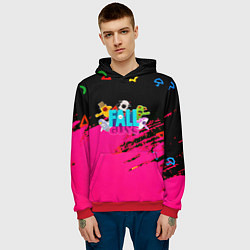 Толстовка-худи мужская Fall Guys kids color, цвет: 3D-красный — фото 2