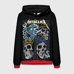 Толстовка-худи мужская Metallica - skulls, цвет: 3D-красный
