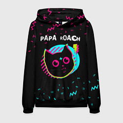 Толстовка-худи мужская Papa Roach - rock star cat, цвет: 3D-черный