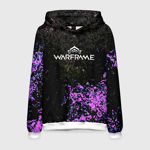 Мужская толстовка Warframe брызги неоновых красок / 3D-Белый – фото 1