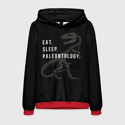 Мужская толстовка Eat sleep paleontology