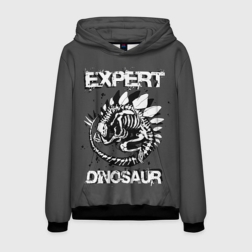 Мужская толстовка Dinosaur expert / 3D-Черный – фото 1