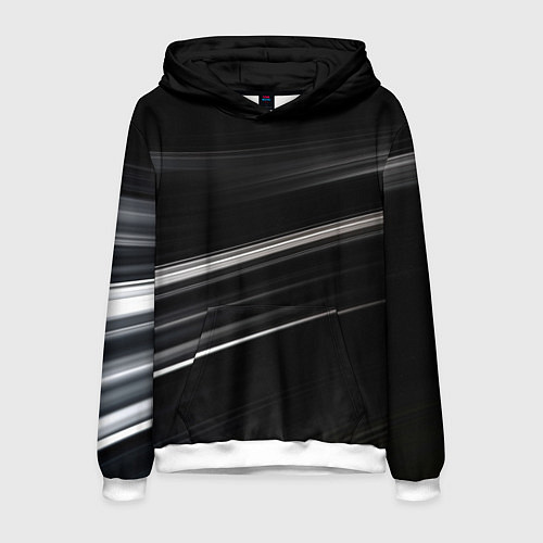 Мужская толстовка Black abstract background / 3D-Белый – фото 1