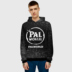 Толстовка-худи мужская Palworld с потертостями на темном фоне, цвет: 3D-черный — фото 2