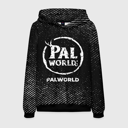 Мужская толстовка Palworld с потертостями на темном фоне / 3D-Черный – фото 1
