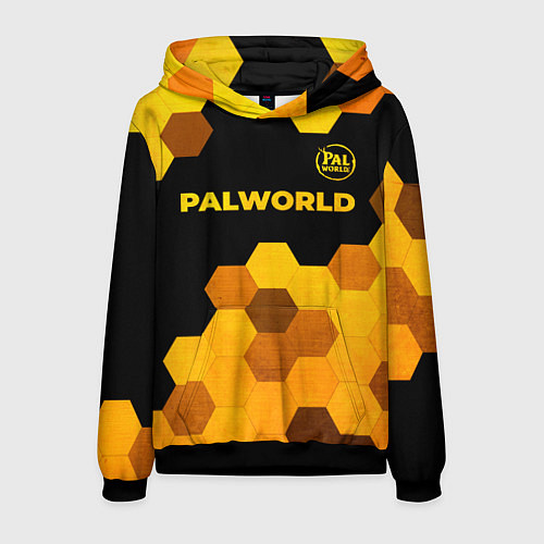 Мужская толстовка Palworld - gold gradient посередине / 3D-Черный – фото 1