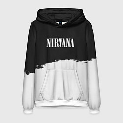 Толстовка-худи мужская Nirvana текстура, цвет: 3D-белый