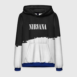 Толстовка-худи мужская Nirvana текстура, цвет: 3D-синий
