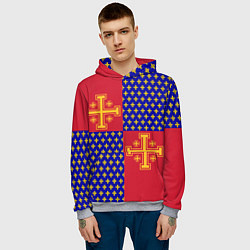 Толстовка-худи мужская Сюрко рыцарей Антиохии, цвет: 3D-меланж — фото 2