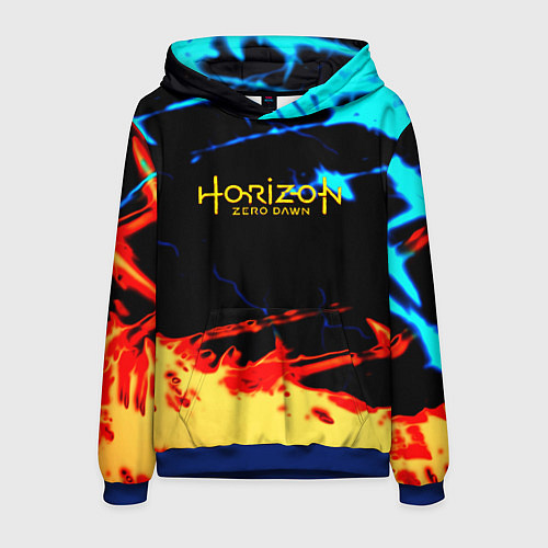 Мужская толстовка Horizon zero dawn огонь и лёд / 3D-Синий – фото 1