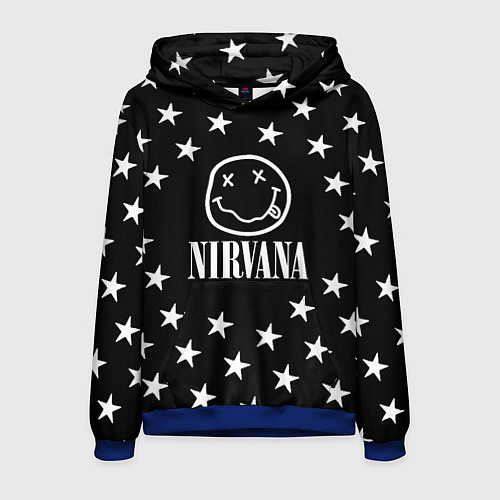 Мужская толстовка Nirvana stars steel / 3D-Синий – фото 1