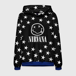 Толстовка-худи мужская Nirvana stars steel, цвет: 3D-синий