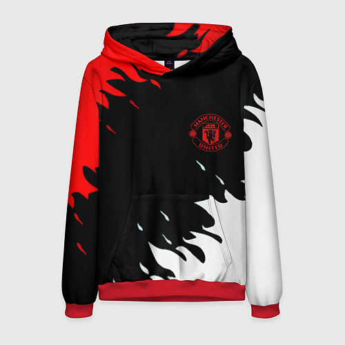 Мужская толстовка Manchester United flame fc / 3D-Красный – фото 1