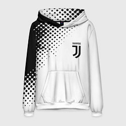 Толстовка-худи мужская Juventus sport black geometry, цвет: 3D-белый