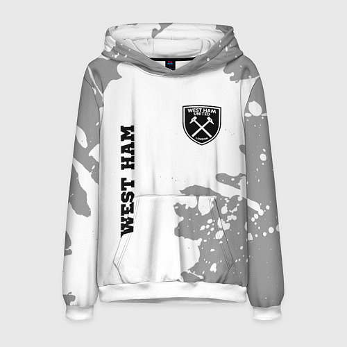 Мужская толстовка West Ham sport на светлом фоне вертикально / 3D-Белый – фото 1