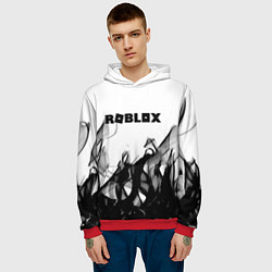 Толстовка-худи мужская Roblox flame текстура, цвет: 3D-красный — фото 2