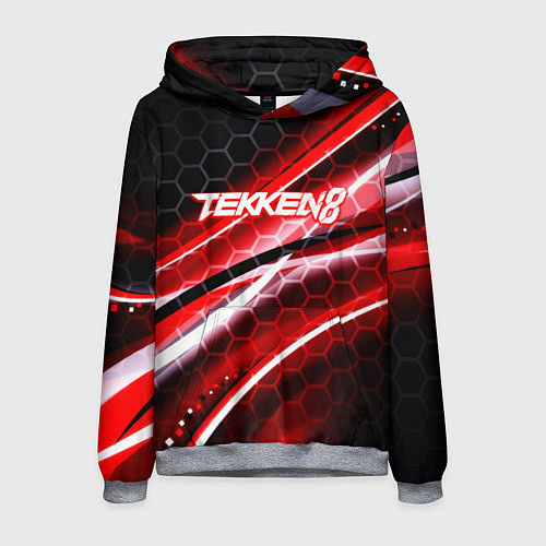 Мужская толстовка Tekken 8 огненное лого файтинг / 3D-Меланж – фото 1