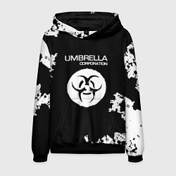 Толстовка-худи мужская Обитель зла текстура краски, цвет: 3D-черный