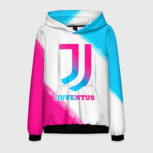 Мужская толстовка Juventus neon gradient style / 3D-Черный – фото 1