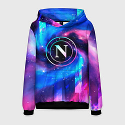 Толстовка-худи мужская Napoli неоновый космос, цвет: 3D-черный