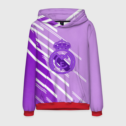 Мужская толстовка Real Madrid текстура фк / 3D-Красный – фото 1