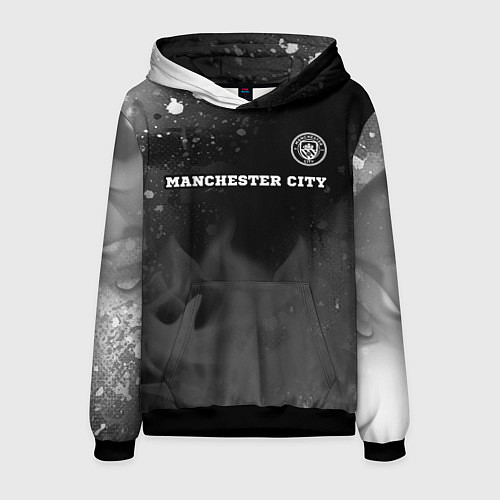 Мужская толстовка Manchester City sport на темном фоне посередине / 3D-Черный – фото 1