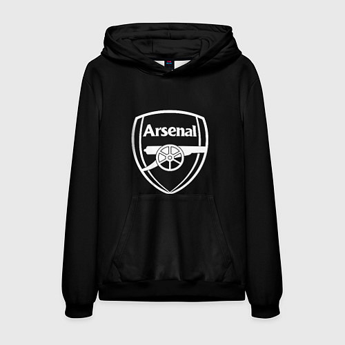 Мужская толстовка Arsenal fc белое лого / 3D-Черный – фото 1