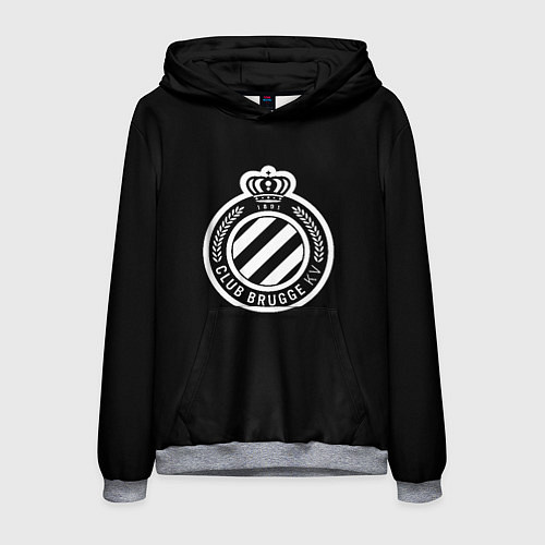 Мужская толстовка Брюгге fc club белое лого / 3D-Меланж – фото 1