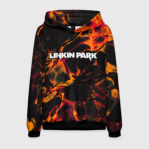 Мужская толстовка Linkin Park red lava / 3D-Черный – фото 1