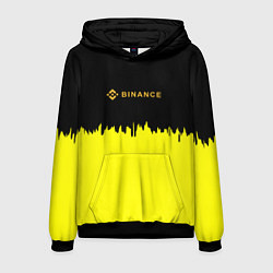 Толстовка-худи мужская Binance биржа краски, цвет: 3D-черный