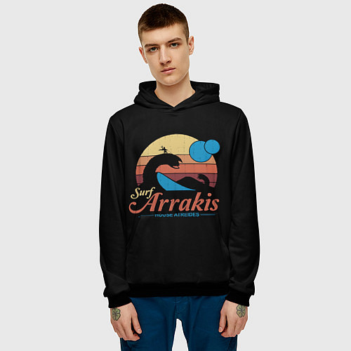 Мужская толстовка Арракис Дюна Шаи-Хулуд / 3D-Черный – фото 3